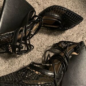 Elegant Black Lace-Up Women's Shoes